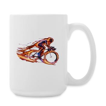 Road Bike Rider Speed Bike Design - Large Mug 440 ml - white - Right