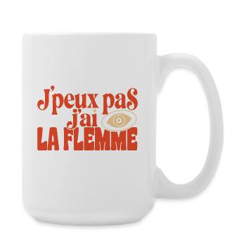 Flemme Pop Œil Retro - Grande tasse 440 ml - blanc - Droite