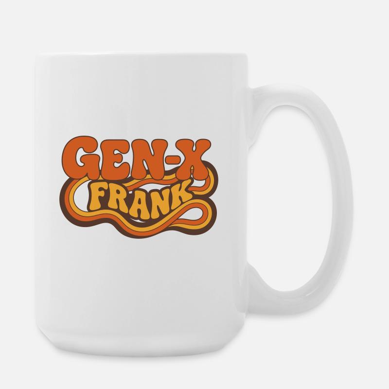 Gen-X Frank Retro Logo - Large Mug 440 ml - white