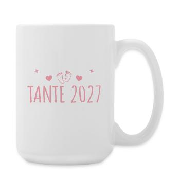 Schwangerschaft Verkünden Tante 2027 - Große Tasse 440 ml - Weiß - Rechts