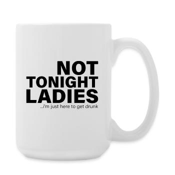 Not Tonight Ladies Drunk Party Shirt - Large Mug 440 ml - white - Right