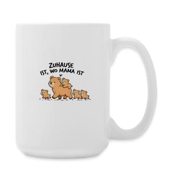 Bärenfamilie: Herzlicher Spaziergang - Große Tasse 440 ml - Weiß - Rechts