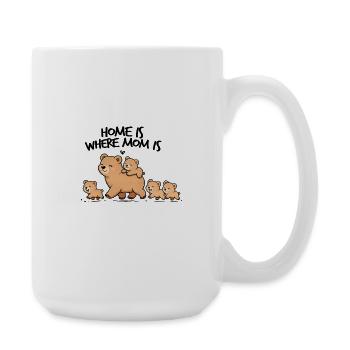 La maison, c’est là où est maman – la famille des ours - Grande tasse 440 ml - blanc - Droite