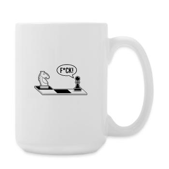 Chess Chessboard Funny Chess Pieces - Large Mug 440 ml - white - Right