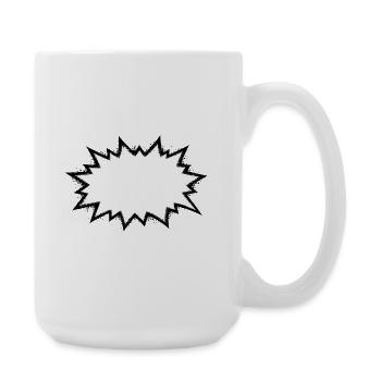 Sprechblase_Grunge_Explosion - Large Mug 440 ml - white - Right