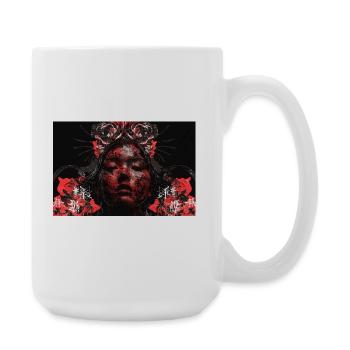 Asia Punk Art Samurai Kunst T-Shirt - Large Mug 440 ml - white - Right
