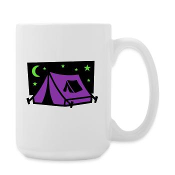Festival Zelt Nacht Logo - Große Tasse 440 ml - Weiß - Rechts