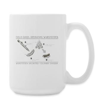 Wurststock Feldführer Grillkunst - Große Tasse 440 ml - Weiß - Rechts