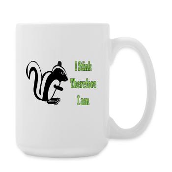 Humorvolle Skunk-Philosophie Zitat-Design - Große Tasse 440 ml - Weiß - Rechts