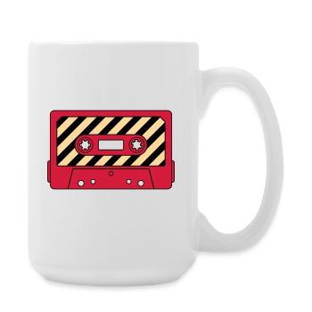 Cassette Retro Mixtape – Music Cult Motif - Large Mug 440 ml - white - Right