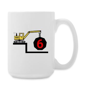 Bagger - Große Tasse 440 ml - Weiß - Rechts