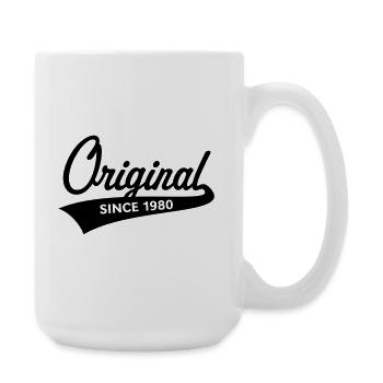 Original Since 1980 (Geburtsjahr, Geburtstag / B) - Große Tasse 440 ml - Weiß - Rechts