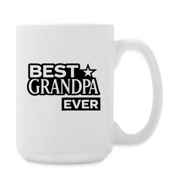 Best Grandpa Ever mit Stern - Bester Opa  - Große Tasse 440 ml - Weiß - Rechts