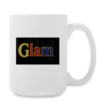 Glam Schmuck Text - Große Tasse 440 ml - Weiß - Rechts