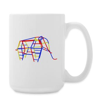GDR Climbing Elephant - Large Mug 440 ml - white - Right