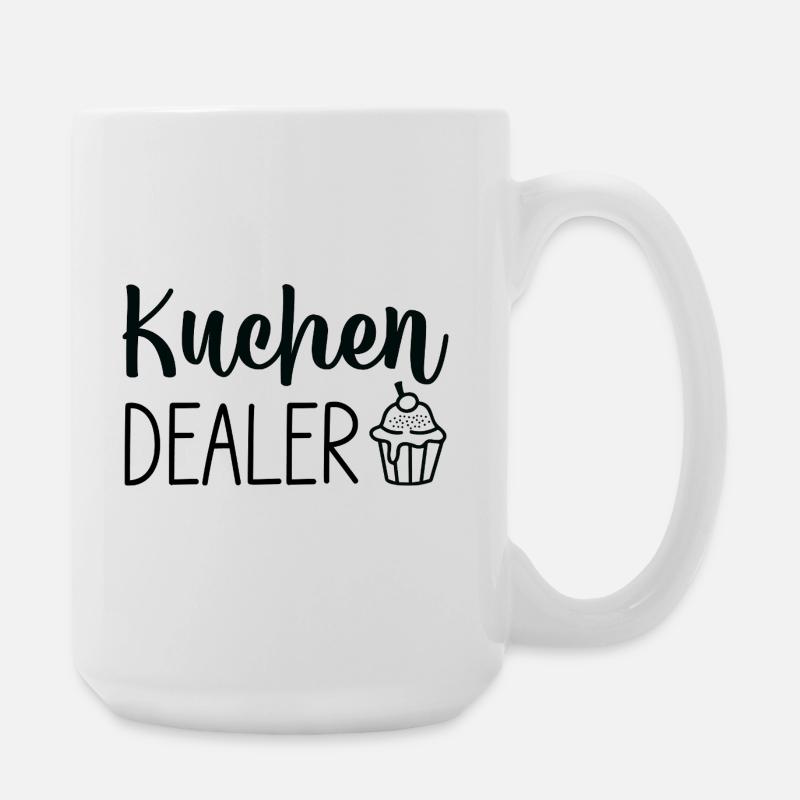 Kuchen Cupcake Script Logo - Large Mug 440 ml - white