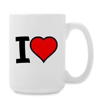 I Heart - Große Tasse 440 ml - Weiß - Rechts