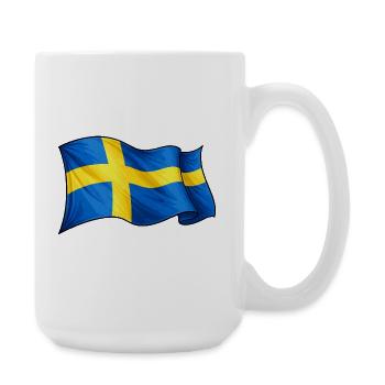 Drapeau de la Suède - Grande tasse 440 ml - blanc - Droite