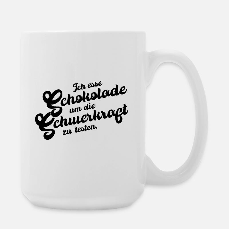 Chocolate Gravity Test - Large Mug 440 ml - white