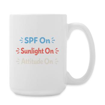 Culture SPF Identité Soins de la peau Humour - Grande tasse 440 ml - blanc - Droite