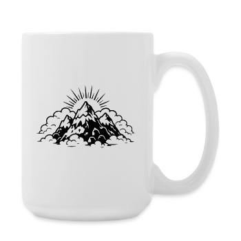 Mountains Landscape Icon - Large Mug 440 ml - white - Right