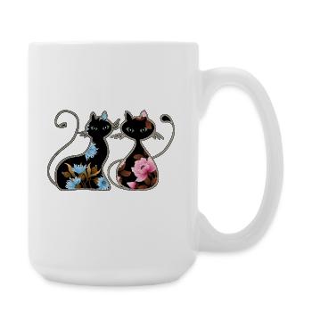 Cats - Large Mug 440 ml - white - Right