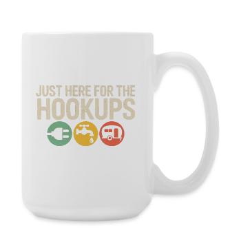 Trio de rencontres : icônes du camping en camping-car - Grande tasse 440 ml - blanc - Droite