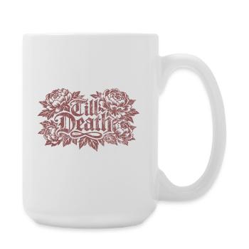 Till Death Florale Gothic | Valentine's Day - Large Mug 440 ml - white - Right