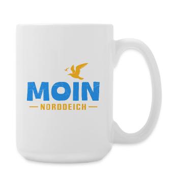 North Sea Holiday MOIN NORDDEICH Funny - Large Mug 440 ml - white - Right