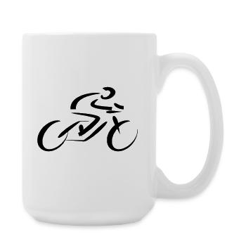 Cyclist Racer - Large Mug 440 ml - white - Right