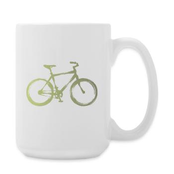 Watercolor Bike: Urban Ride - Large Mug 440 ml - white - Right