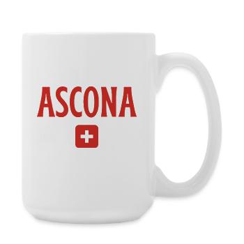 Ascona Switzerland Flag - Large Mug 440 ml - white - Right