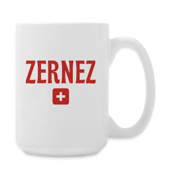 Zernez Schweiz - Große Tasse 440 ml - Weiß - Rechts