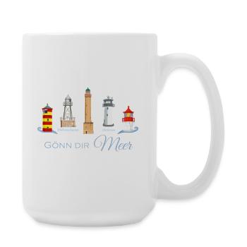 Gönn Dir Meer Leuchtturm Kollektion - Große Tasse 440 ml - Weiß - Rechts