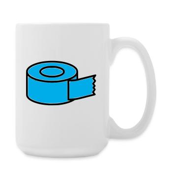 Tape Roll Comic - Large Mug 440 ml - white - Right