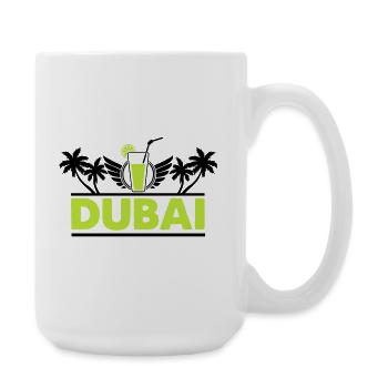 Dubai Limette Drink Neon Logo - Große Tasse 440 ml - Weiß - Rechts