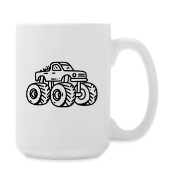 Monstertruck - Große Tasse 440 ml - Weiß - Rechts