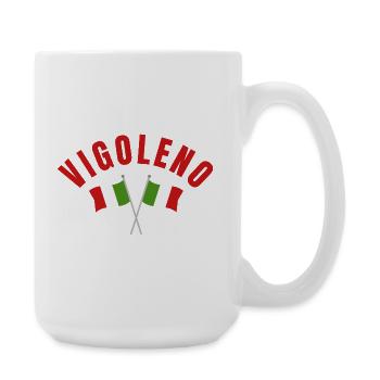 Vigoleno Crossed Italian Flags - Large Mug 440 ml - white - Right