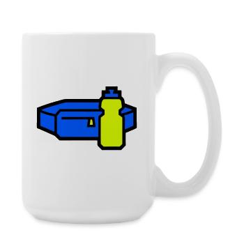 Praktischer Trinkgürtel Läufer - Große Tasse 440 ml - Weiß - Rechts