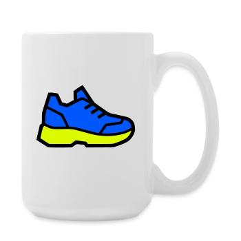 Modern Running Sneaker - Large Mug 440 ml - white - Right