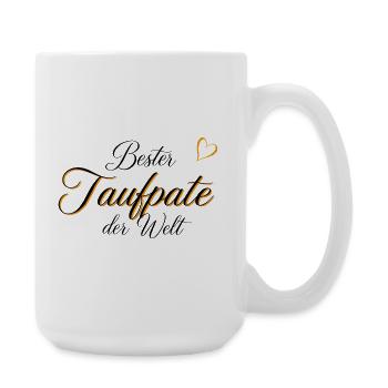Edles Geschenk für den Taufpaten - Große Tasse 440 ml - Weiß - Rechts