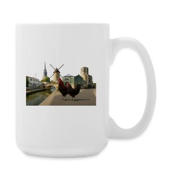 Marans, City Roosters at the Mill - Large Mug 440 ml - white - Right