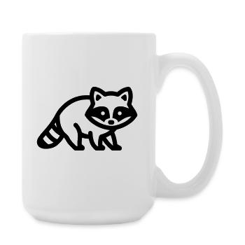 Waschbär - Große Tasse 440 ml - Weiß - Rechts