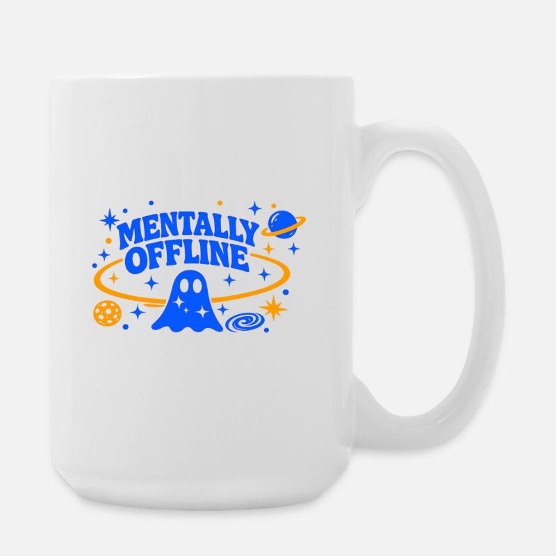 MENTALLY OFFLINE - Große Tasse 440 ml - Weiß