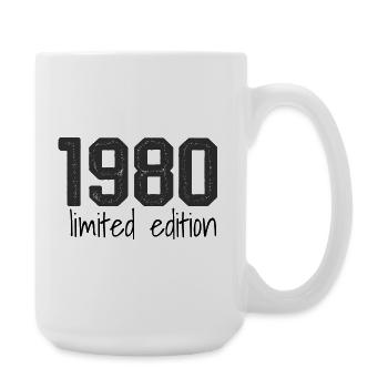 1980 Limited Edition Retro Geburtstag Jahrgang Des - Große Tasse 440 ml - Weiß - Rechts