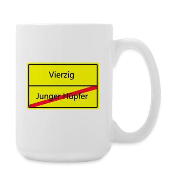 ortsschild_vierzig - Große Tasse 440 ml - Weiß - Rechts