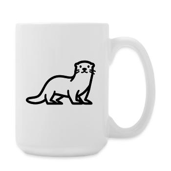 loutre - Grande tasse 440 ml - blanc - Droite