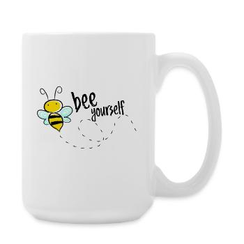 Bee Yourself Bee Saying T-Shirt - Large Mug 440 ml - white - Right