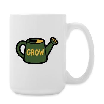 L’arrosage peut faire pousser des plantes jardinières - Grande tasse 440 ml - blanc - Droite