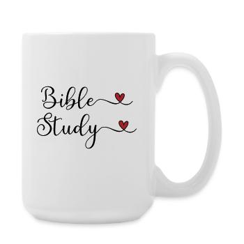 Bible Study Heart Design - Large Mug 440 ml - white - Right